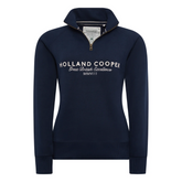 Holland Cooper Sporting Goods Zip Henley in Ink Navy